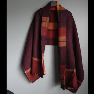 V.Fraas Unisex Cashmink Plaid 100% Acrylic Oversized Scarf